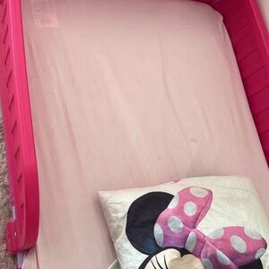 Delta Pink Toddler Bed with Character Pillow